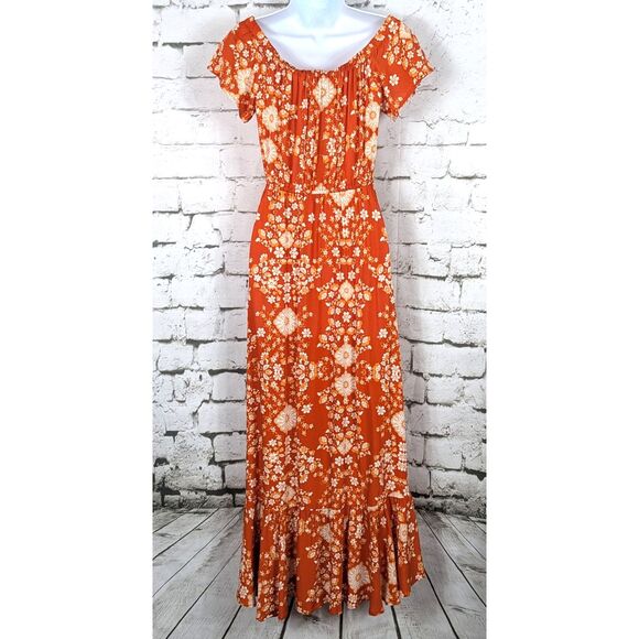 ABEL THE LABEL Boho Floral Cottage Hippie Forest Fairy Maxi Dress Size XS NWT - Picture 6 of 10
